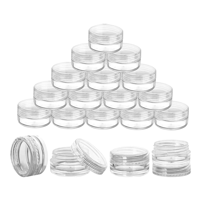 10g Acrylic Cosmetic Container Plastic Jar with Lid Crystal Clear 1pc