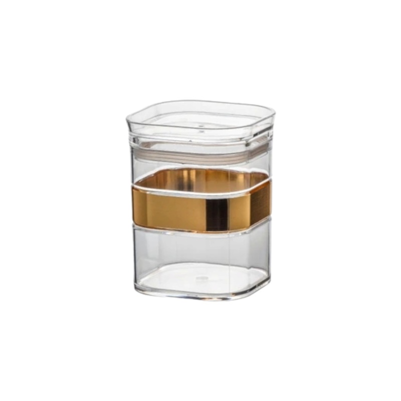 Acrylic Canister Gold Center Small 33046