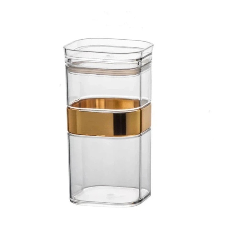 Acrylic Canister Gold Centre Large 33047