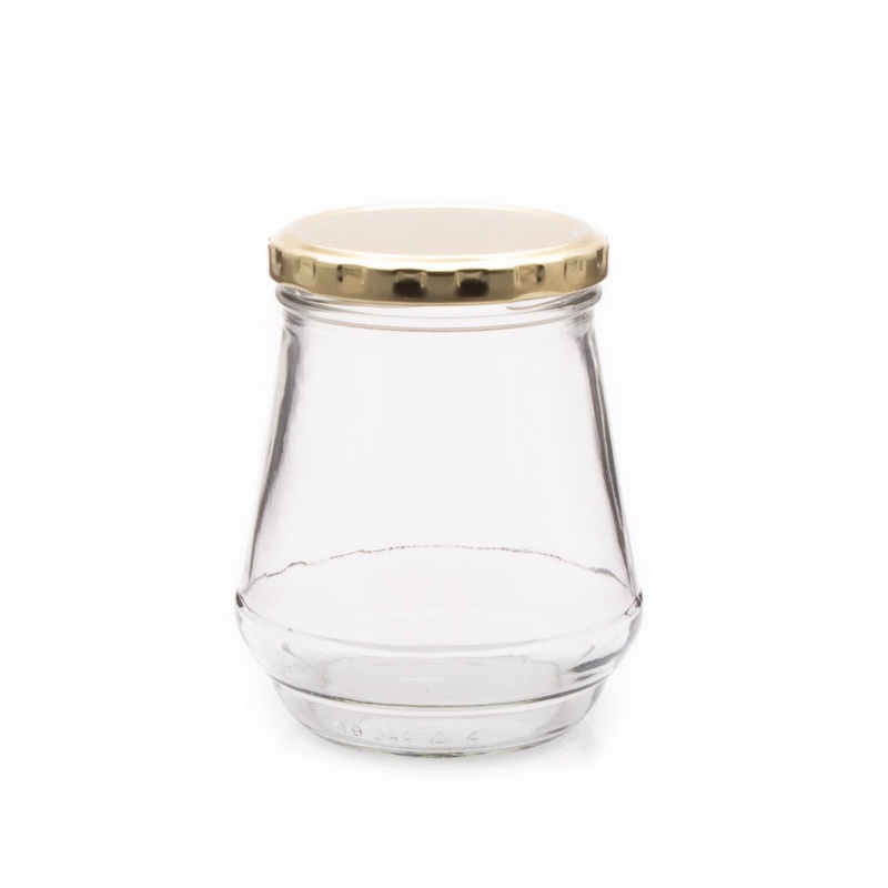 Consol 375ml Glass Jar Conical Gold Cap – BN0344