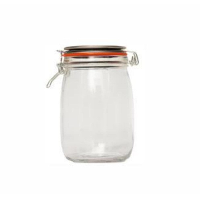 Regent Glass 1L Round Hermetic Canister with clip Seal Lid 11175