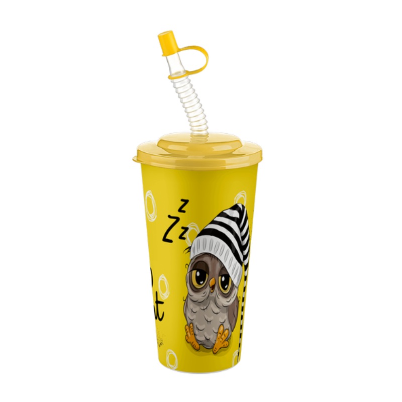 Titiz So Cute Smoothie Tumbler Cup 650ml with Straw and Lid