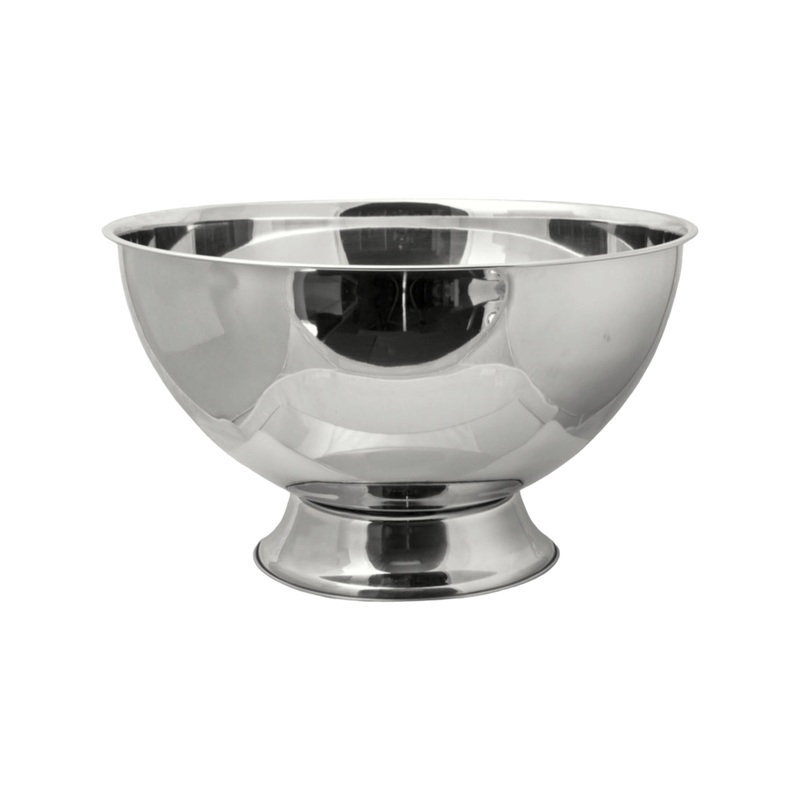 Bar Butler Punch Bowl Footed without Handle 14L Champagne Bowl Stainless Steel 30169