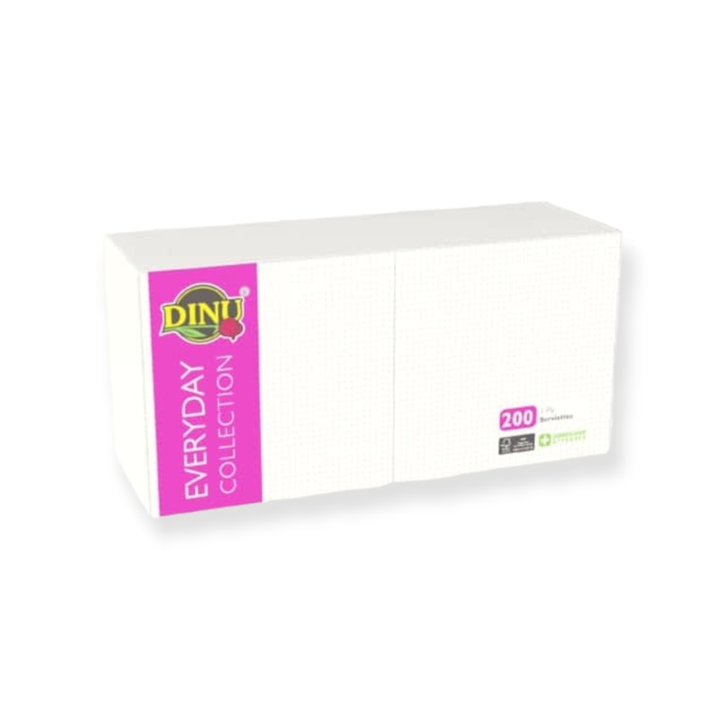 Dinu Serviettes Jumbo White 1ply 200pack – Everyday Serviettes
