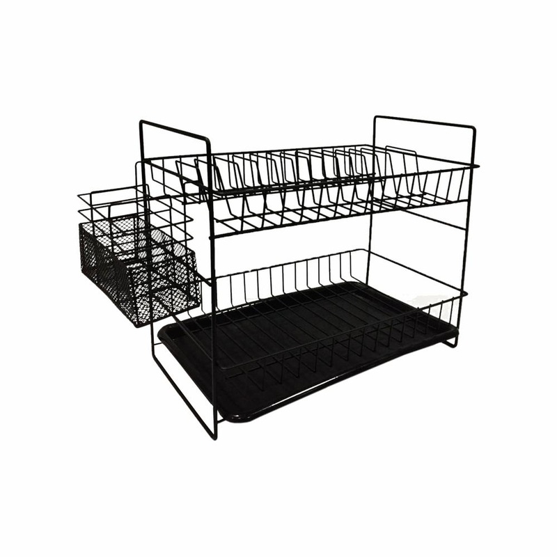 Regent Black Dish Drying Rack Tray Basket 14017