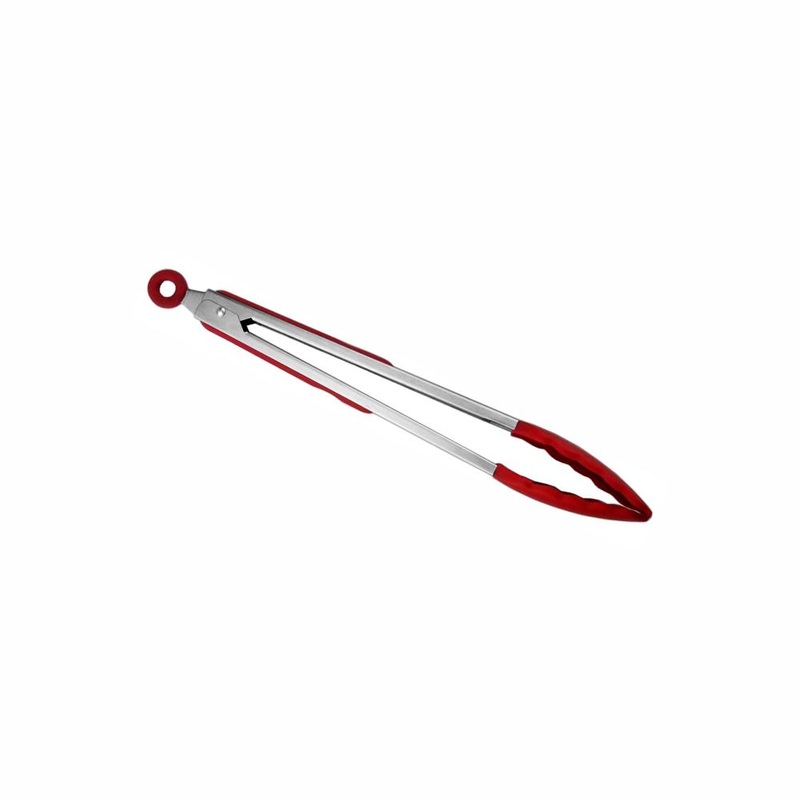 Regent Food Tong Stainless Steel with Silicon Tips Red 21147
