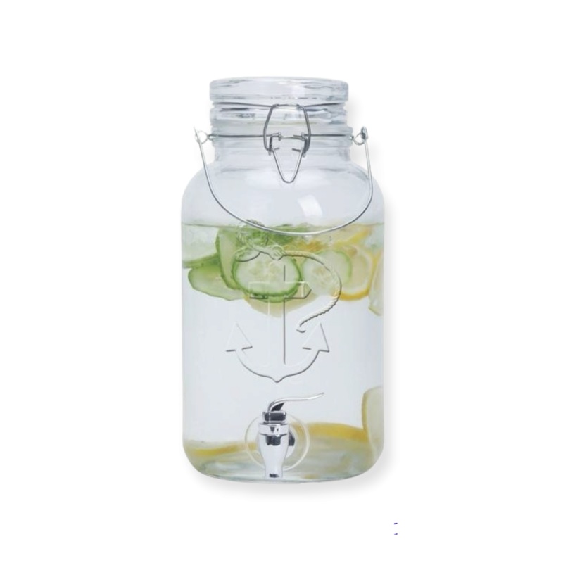 Regent Glass Beverage Dispenser 3.75L Emboss Assorted Design 27162