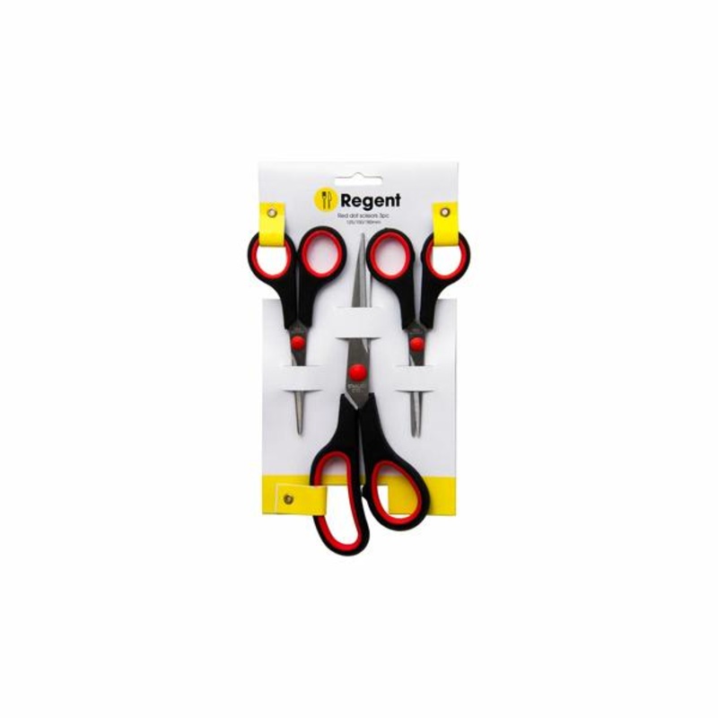 Regent Kitchen Scissors Red Dot 3Pcs Set 140x140x215mm 14548
