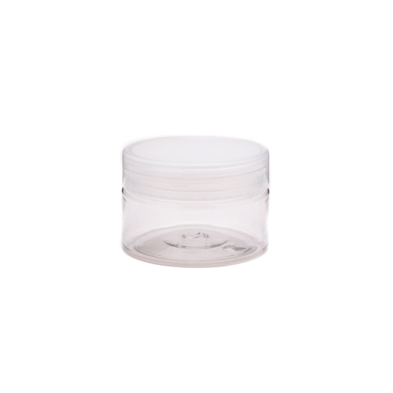 100g PET Plastic Cosmetic Jar with Lid Crystal Clear