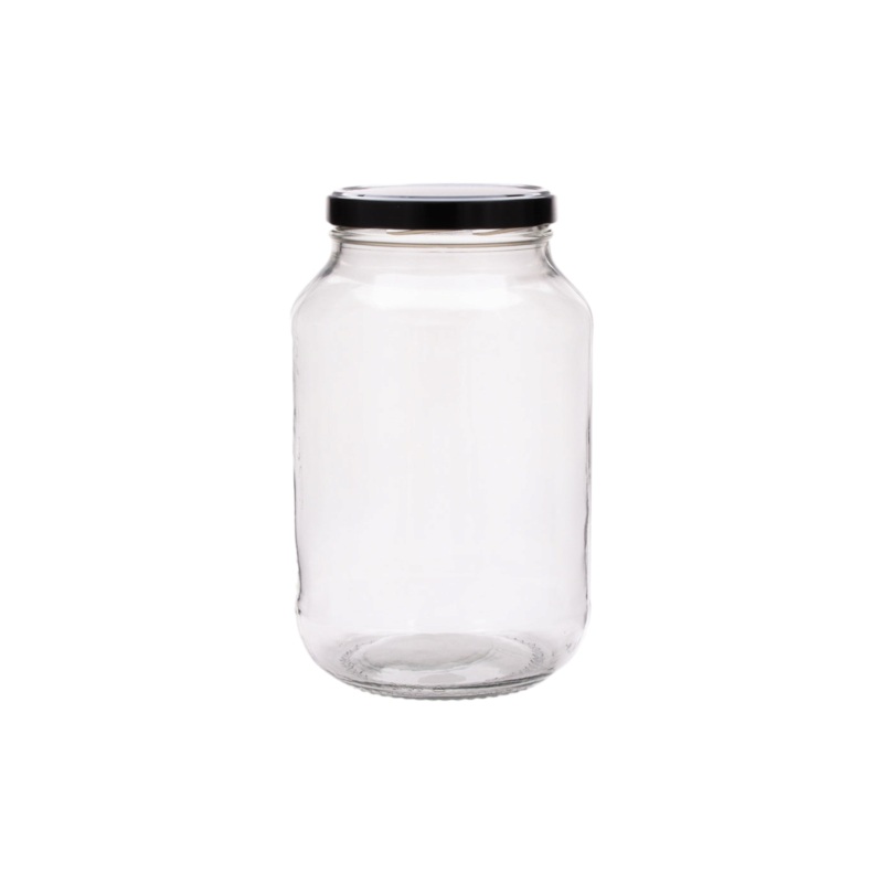 Consol 3L Glass Catering Jar with Lid Twist off White 110mm Lid BN0166