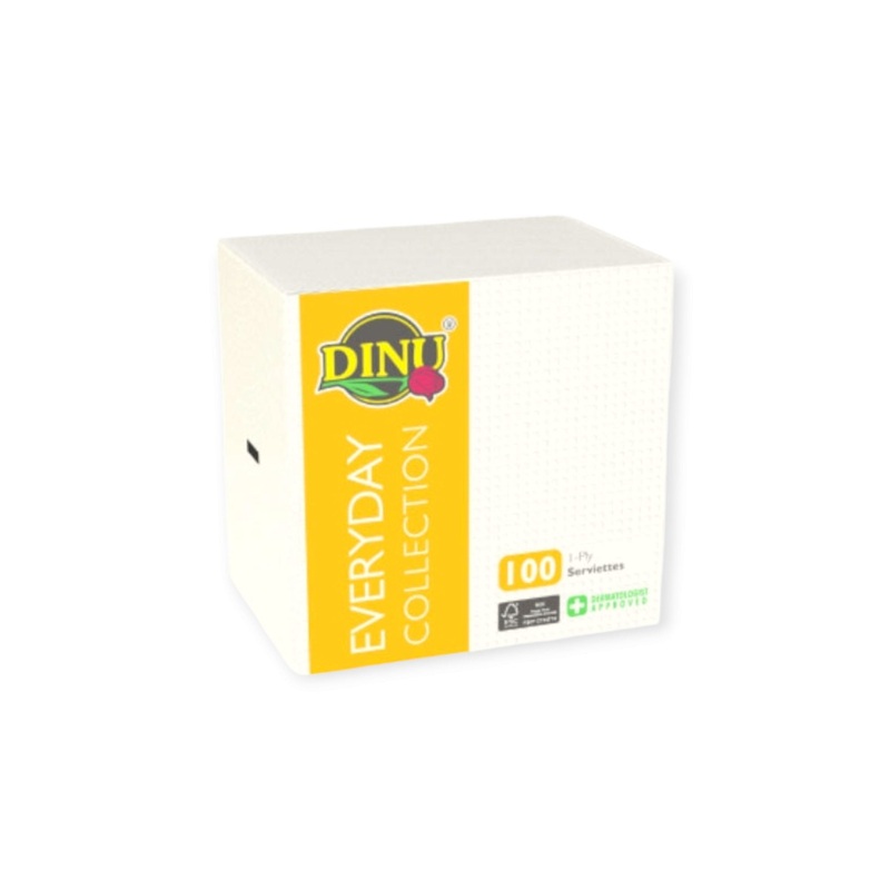Dinu Serviettes Jumbo White 1ply 100s – Everyday Serviettes