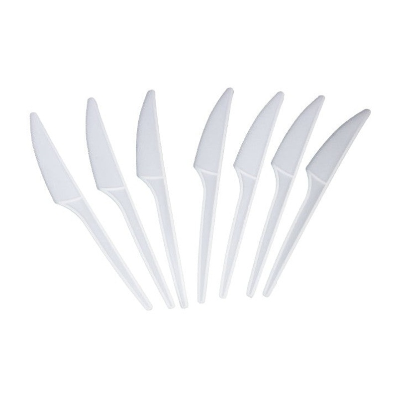 Disposable Plastic Knives White 100pack