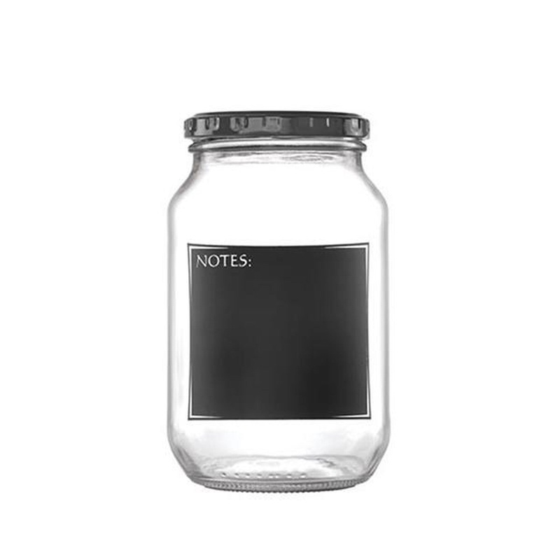 Consol Glass Honey Jar 352ml with Chalkboard Black Notes 27284