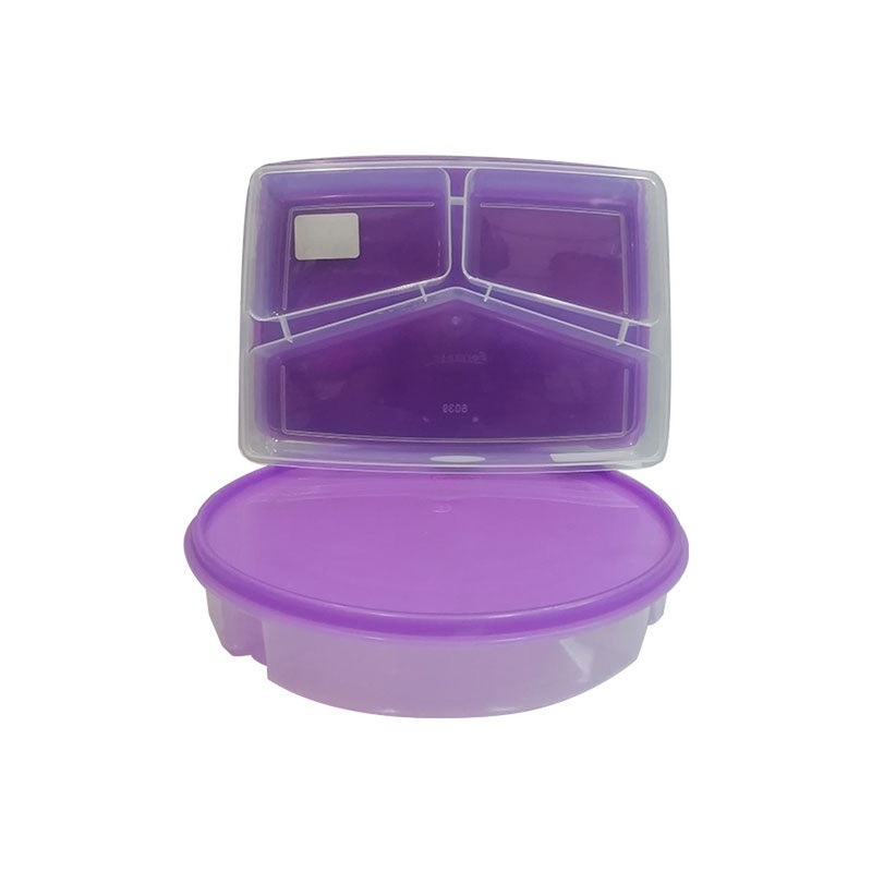 Snack Box Round or Rectangular 3-Division