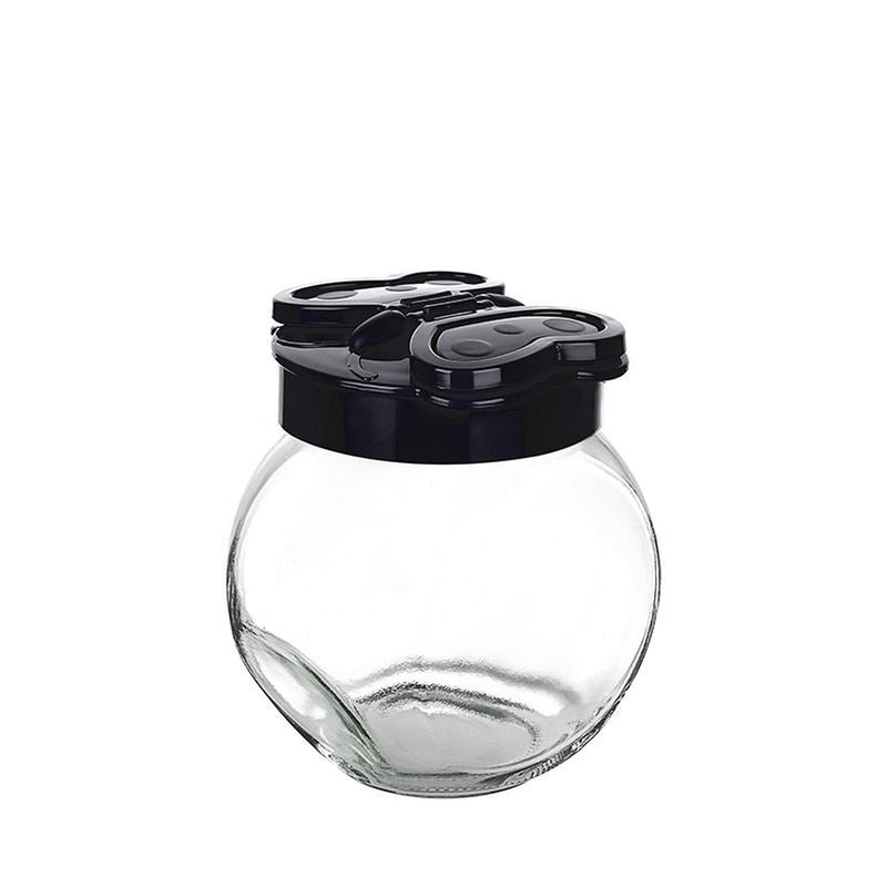 Titiz Glass Jar 750ml Round with Butterfly Flap Lid KC222