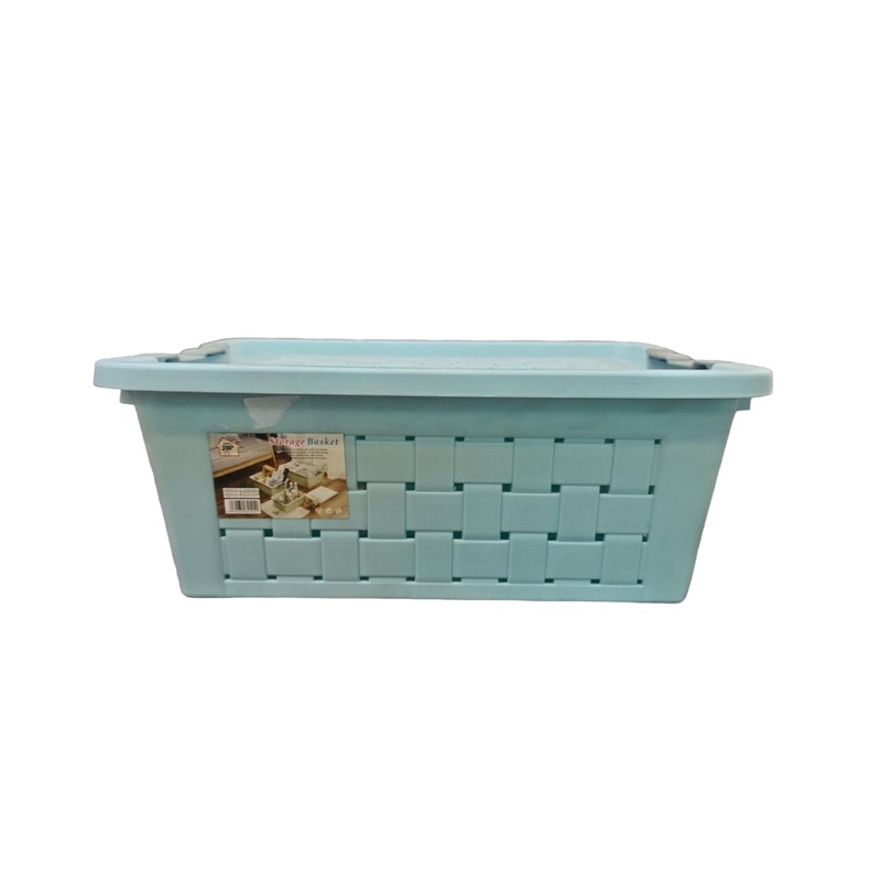 Storage Basket with Clip Lock Lid 29.5×21.5×11.5cm