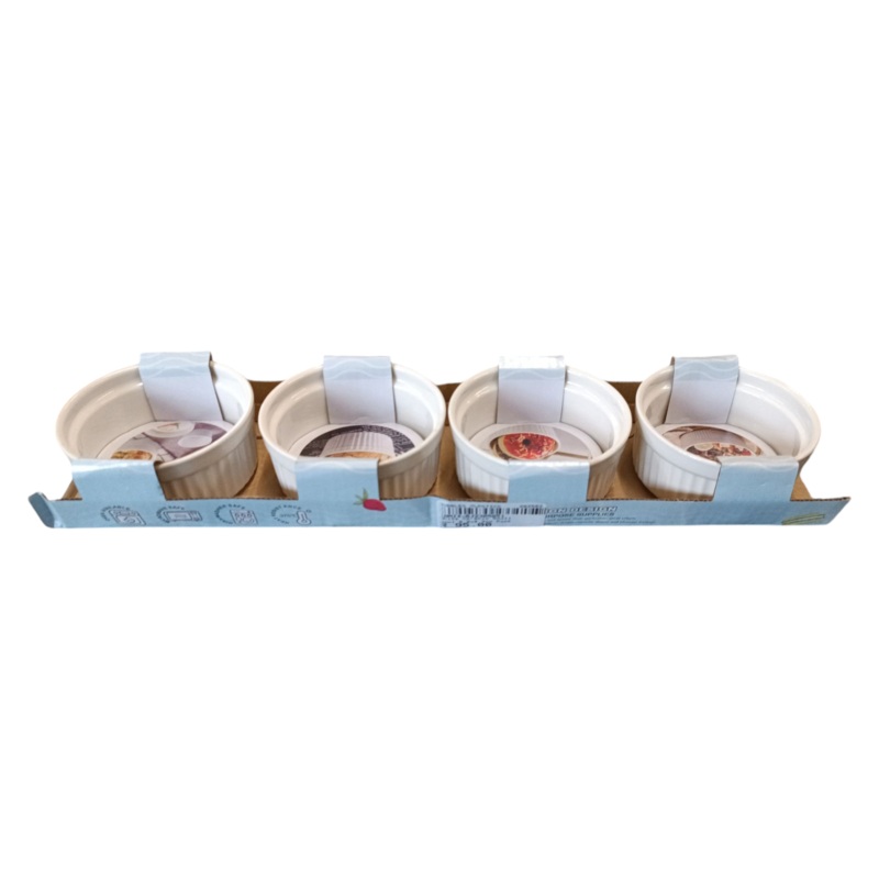 White Ceramic Small Bowl 9.2×4.3cm 4Pack