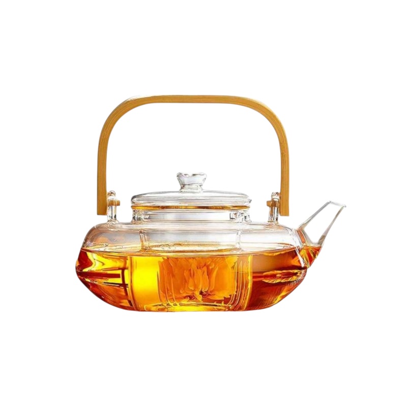 Barista Teapot 800ml Single Wall with Bamboo Lid 10255