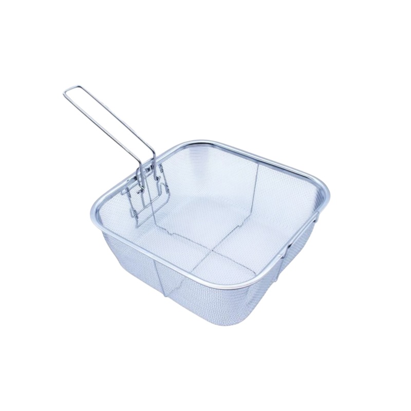 Chip Fryer Serving Basket 24cm Square Stainless Steel SGN1806