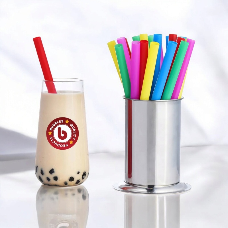 Bubble Tea Boba Thick Plastic Straws 12mm 100pack