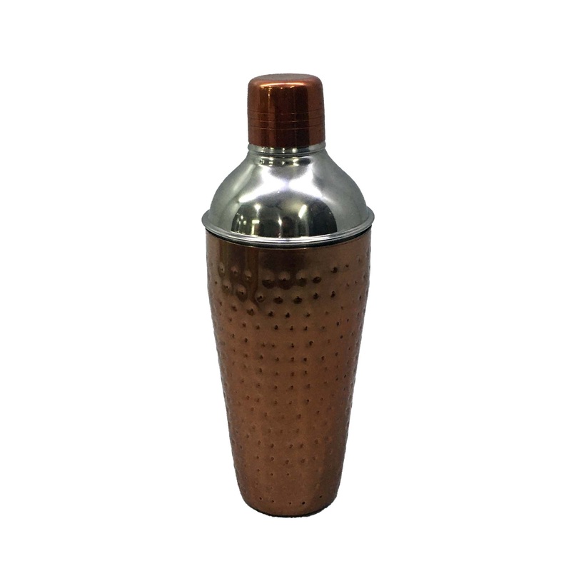 Cocktail Shaker 750ml Copper Finish Hammered – Stainless Steel