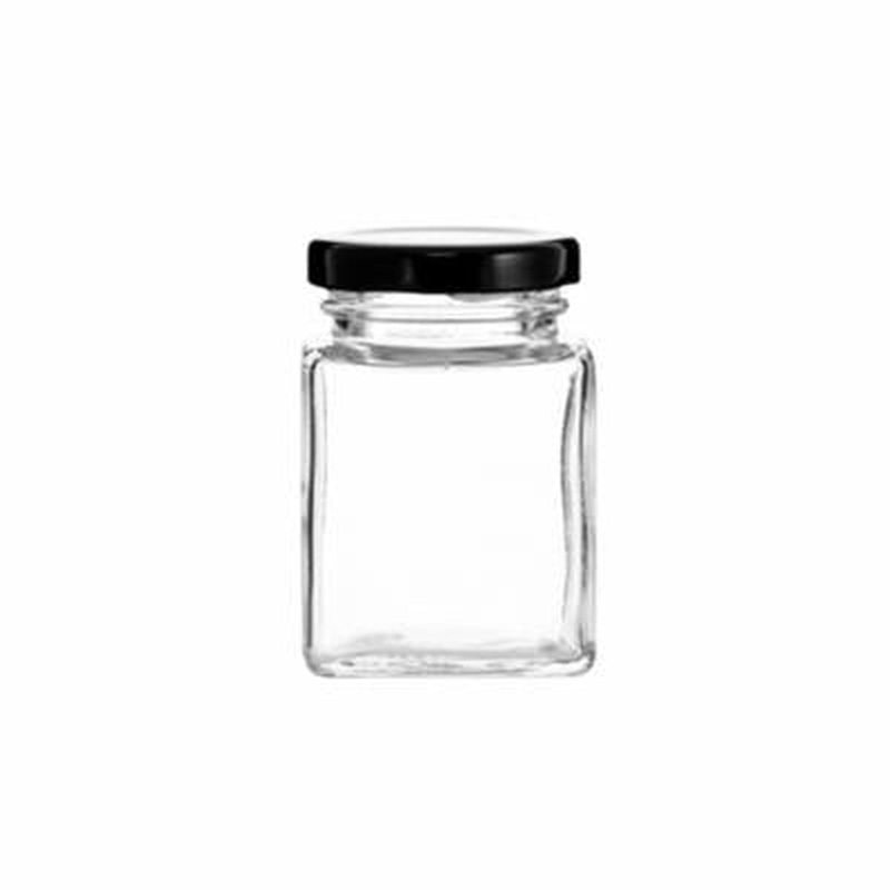 Consol 110ml Glass Jar Square with Back Lid