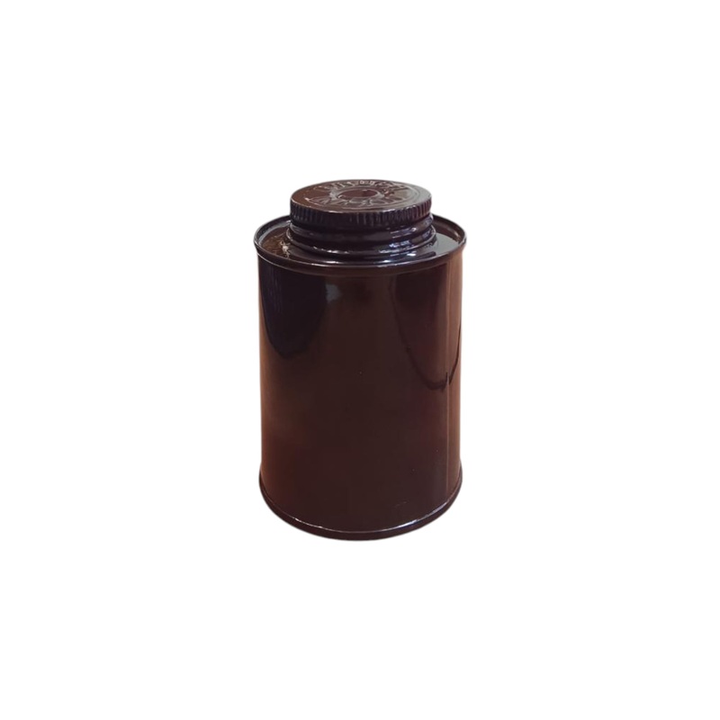 Vintage Spice Tin Canister Dark Brown 6×9.5cm