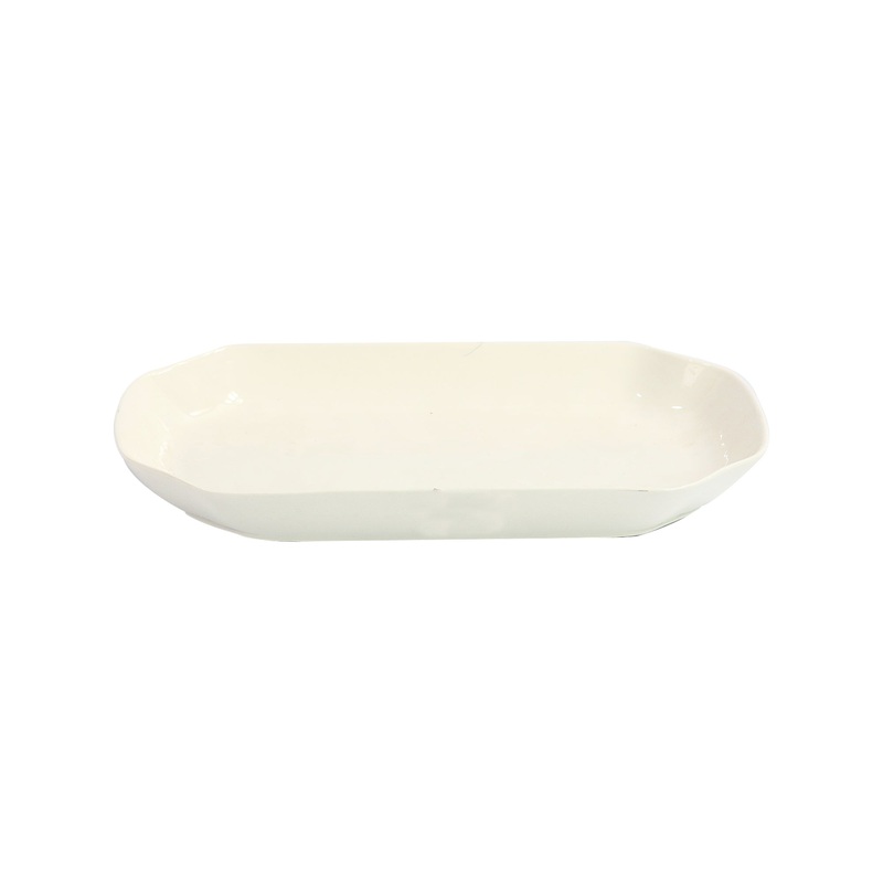 Ceramic Rectangular Platter Dish White 30cm