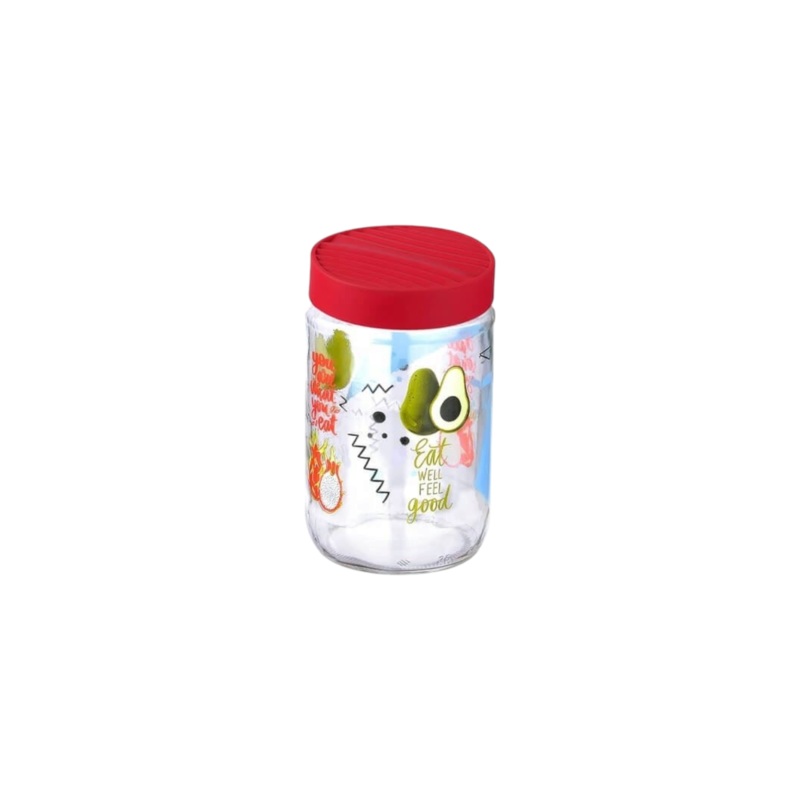Titiz 650ml Mood Glass Storage Jar Patterned KC-289 1pc
