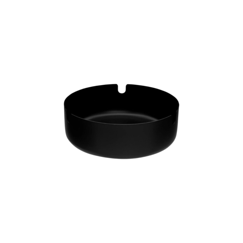 Bar Butler Ashtray Round Stainless Steel Powder Coated Black 100x30mm