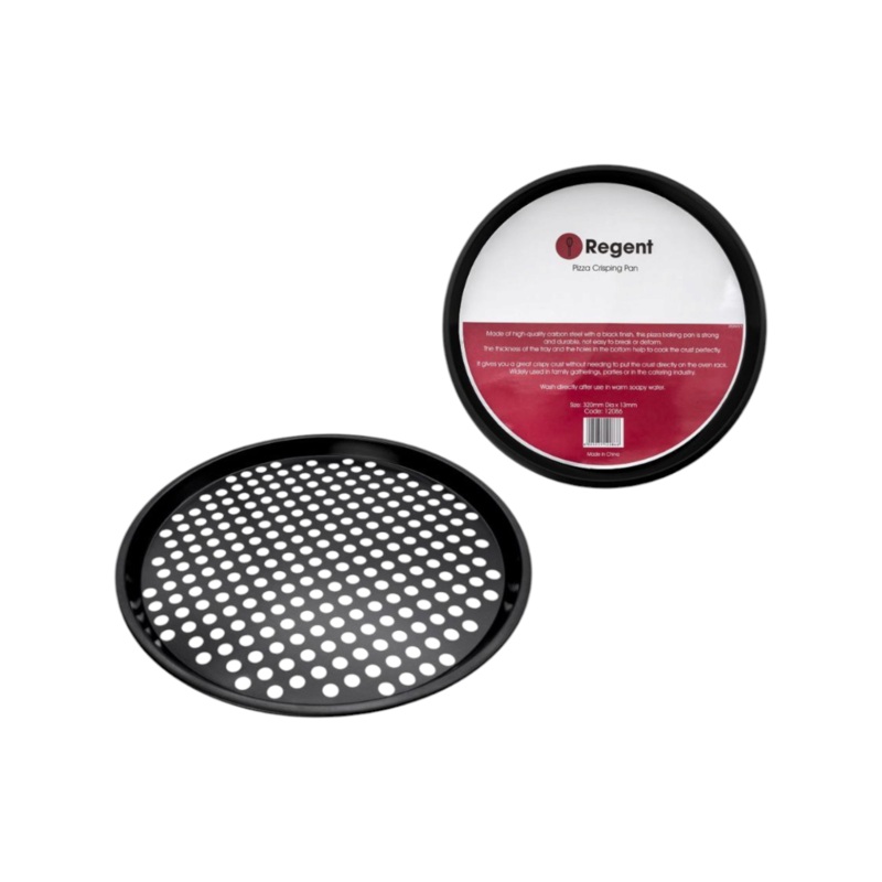 Regent Bakeware Pizza Crisping Pan Carbon Steel Non Stick Coated 15x320mm