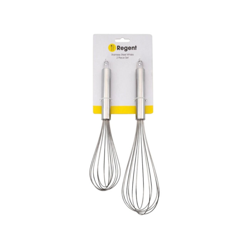 Regent Bakeware Whisks Stainless Steel 2pcs Set 300x70mm