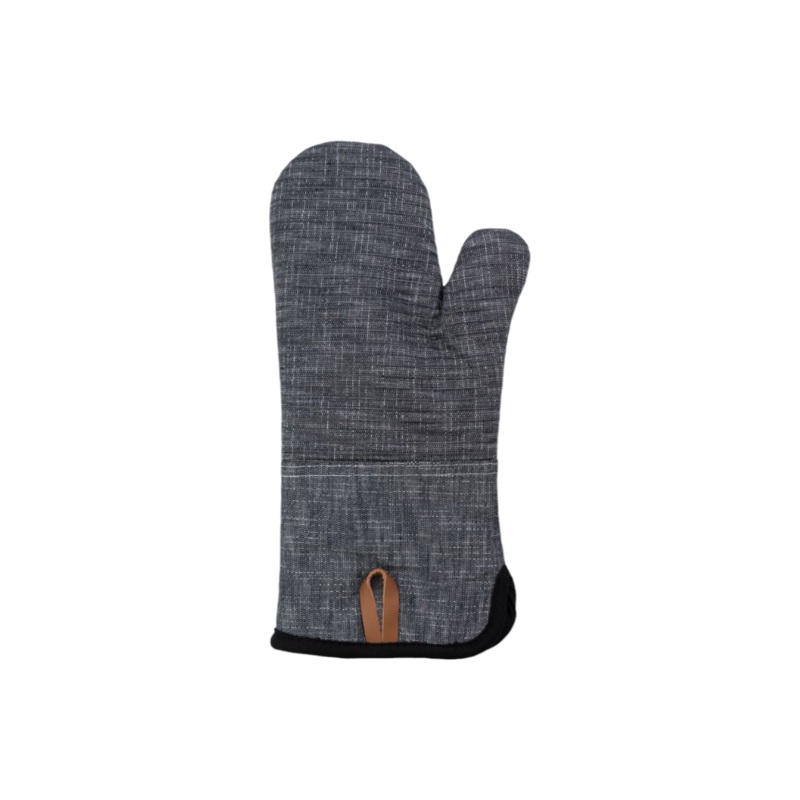 Regent kitchen Silicone and Cotton Oven Glove Black 350x170mm