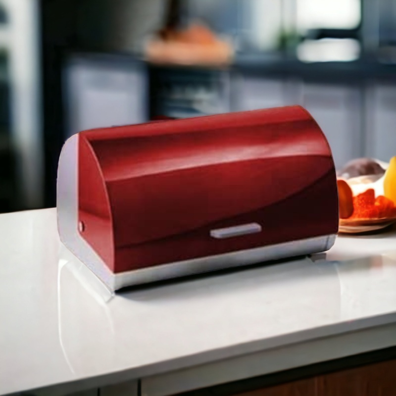 Totally Home Bread Bin Roll Top Lid Stainless Steel