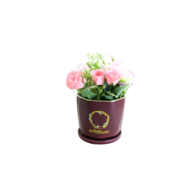 Artificial Rose in Pot 11x20cm XF1246