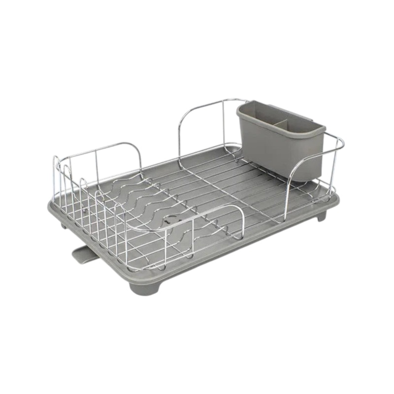 Continental Homeware Dish Rack Chrome & Grey Plastic CH614