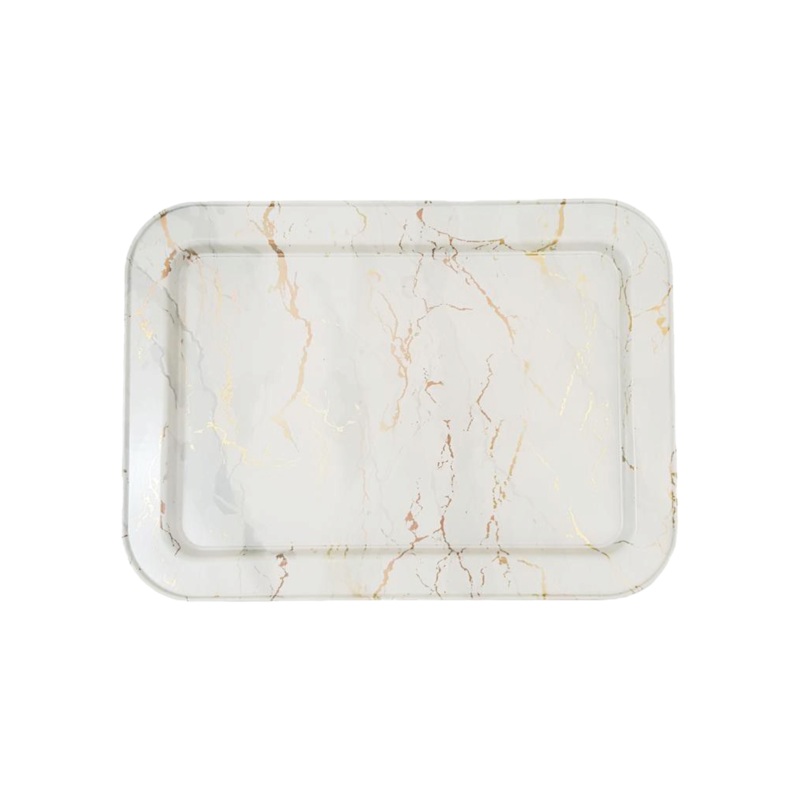 Continental Homeware Serving Tray Cream Marble Print CH13