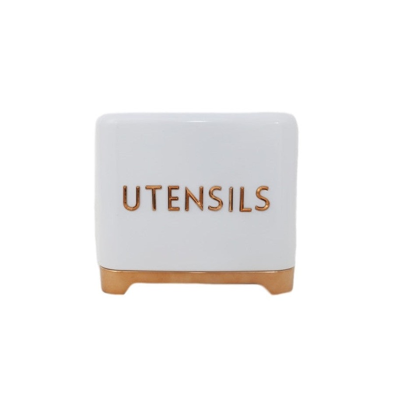 Retro Vintage Retro Tin White with Rose Gold Utensils 32368