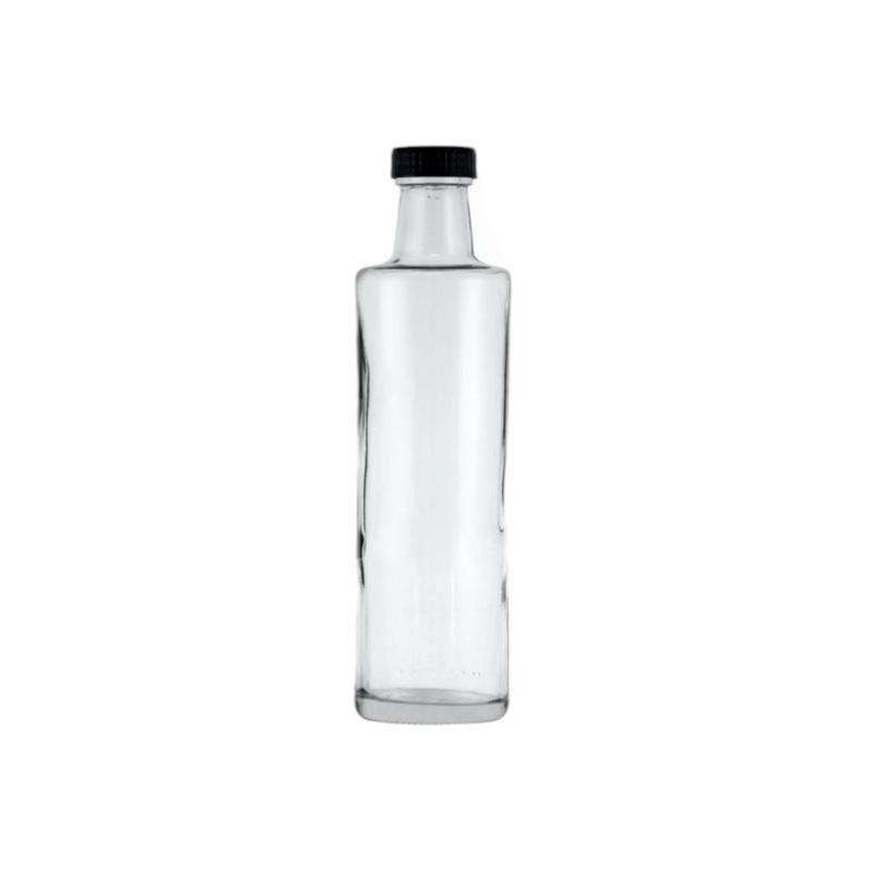 Consol Round Oil and Vinegar Bottle with Black Lid 250ml 10428