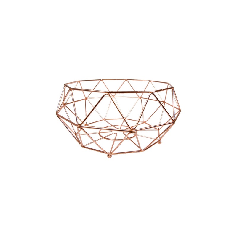 Regent Kitchen Fruit Serving Basket CU Plated 41603 260 x 260 x140mm