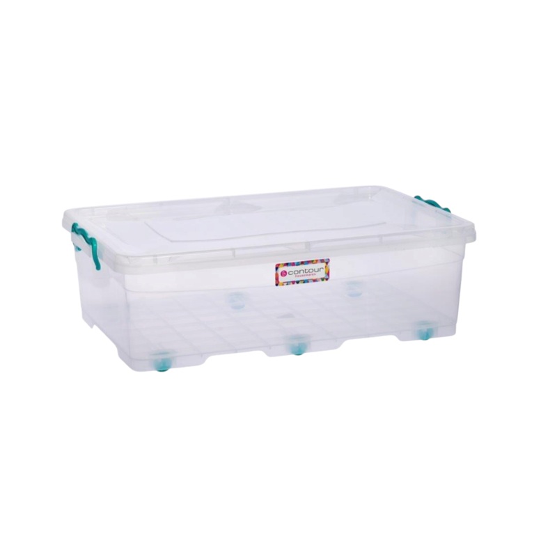 30L Plastic Storage Utility Box Container Clip Lock Lid Buzz