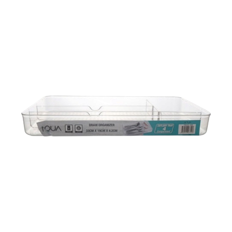 Aqua Cutlery Tray 33x19x4.2 4 Division 10366