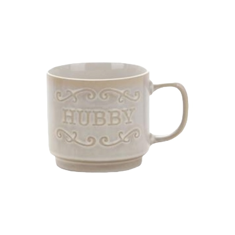 Ceramic Coffee Mug 410ml Print Hubby Wife 30629