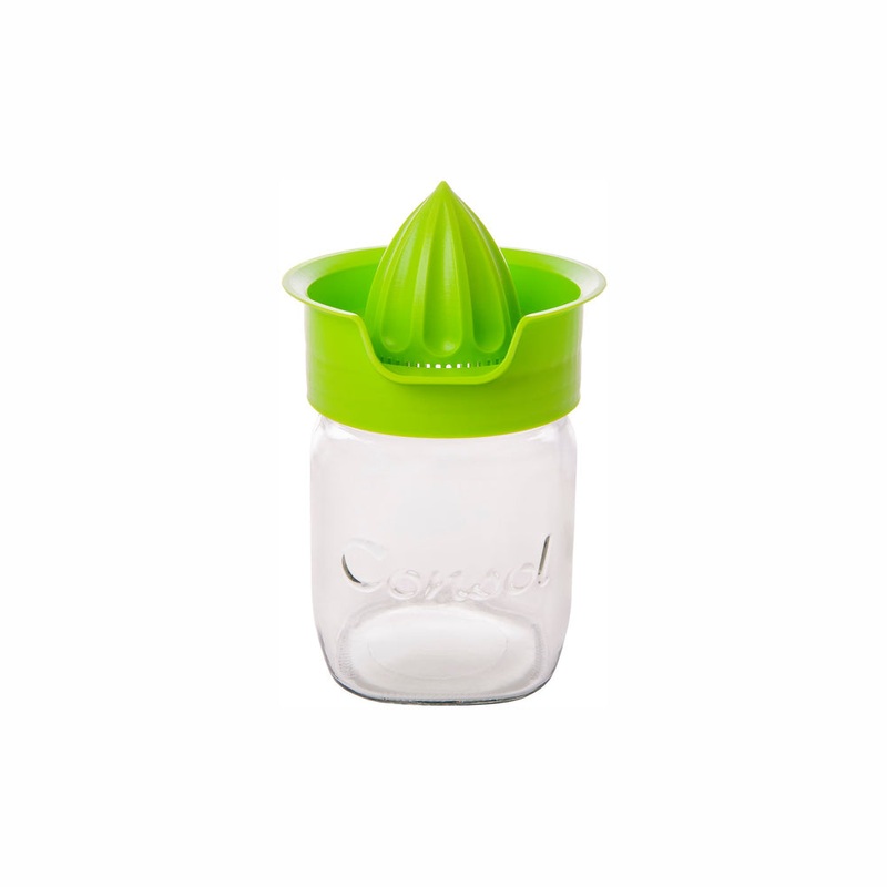 Consol Glass Citrus Juicer Squeezer 500ml Green 27178