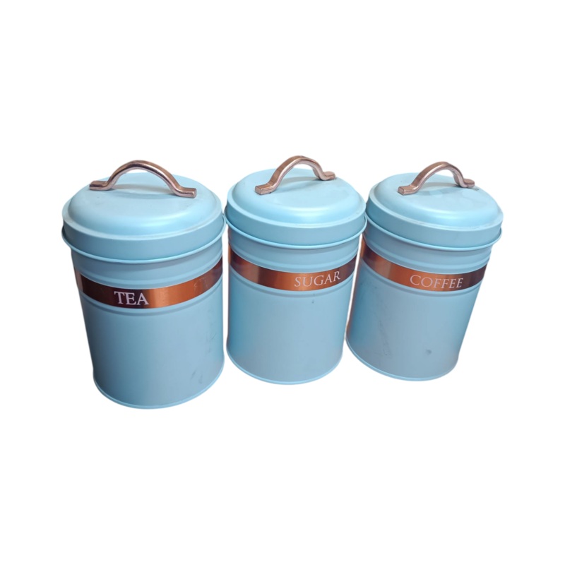 Storage Canister Blue & Copper 3pc Set HV156
