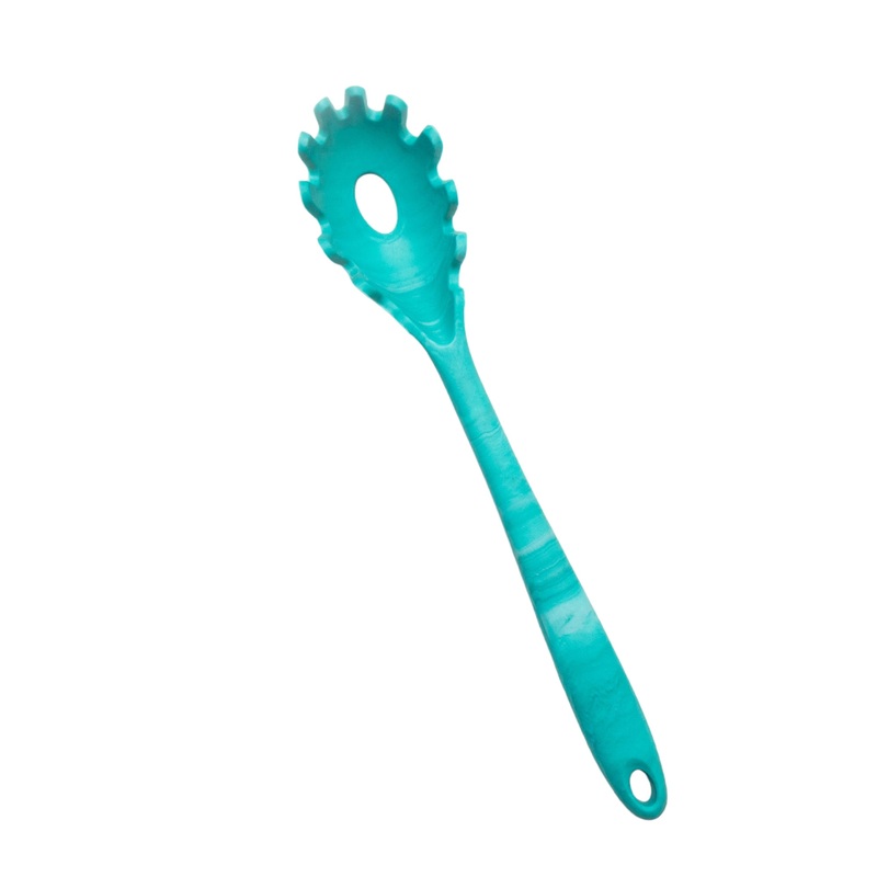Silicone Serving Pasta Lifter Spoon Green Silica Gel Tableware