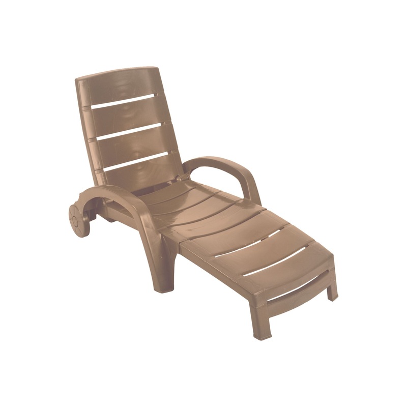 Valentino Sun Lounger Plastic Chair Cappuccino