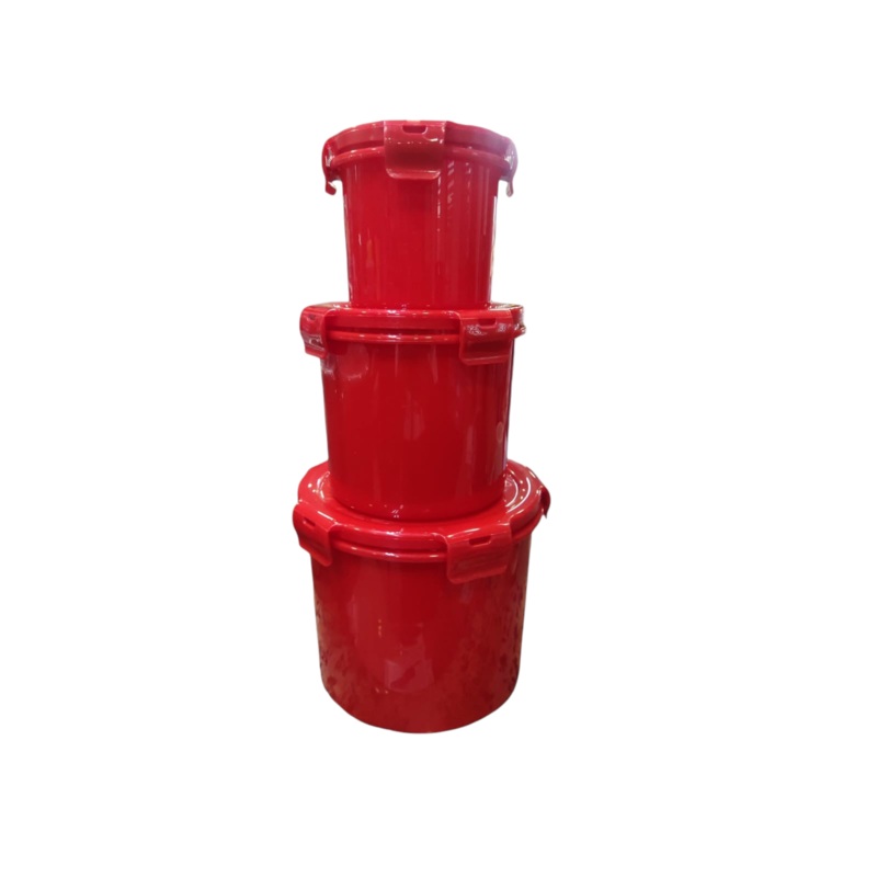 Elite Pluto Plastic Storage Container 3pc Set EPTS