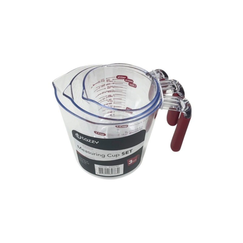 Tazzy Measuring Cups Set 3pc 250ml-500ml-1Ltr