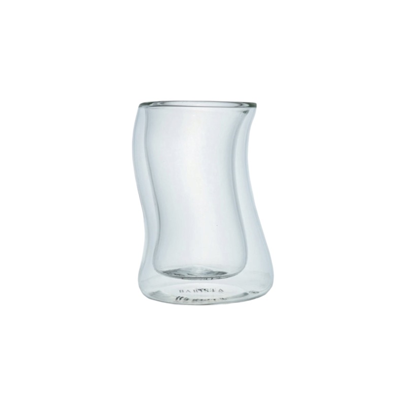 Barista Borosilicate Double Wall 60ml Curve Caf Espresso Coffee Cup 2pc 10201